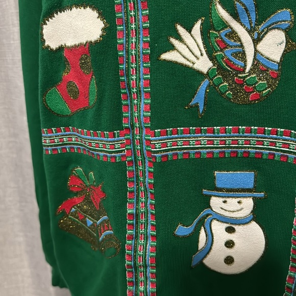 ☃️Haband for Her brand Vintage Ugly Christmas Sweatshirt 🎄EUC - Picture 6 of 17
